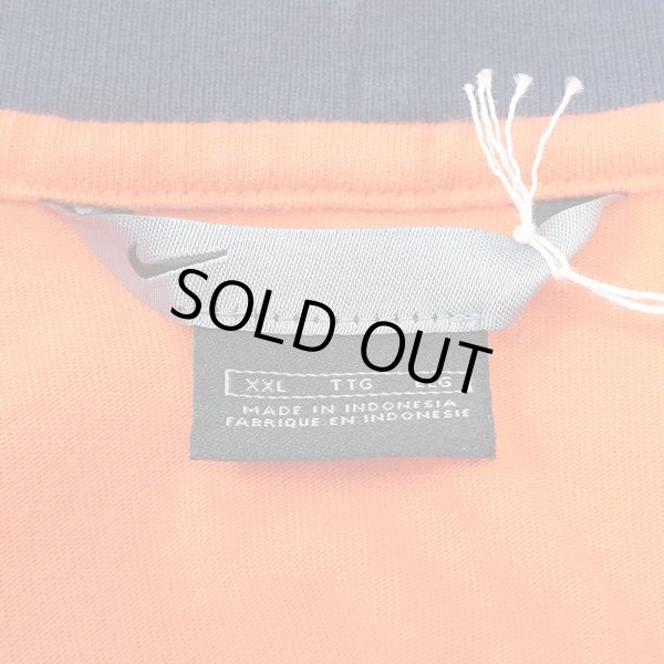 画像2: 00's NIKE ロゴ刺繍 トリムTシャツ (2)