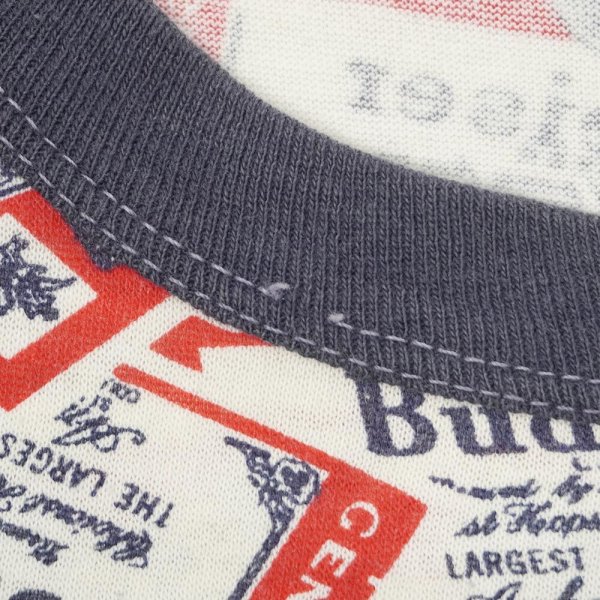 画像3: 70-80's Budweiser 総柄 リンガーTシャツ (3)