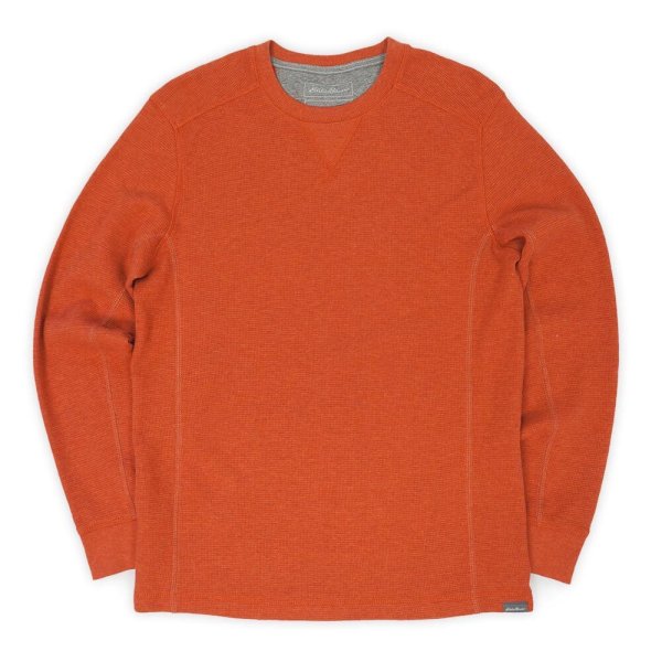 画像1: 00's Eddie Bauer 前V サーマルカットソー "ORANGE" (1)