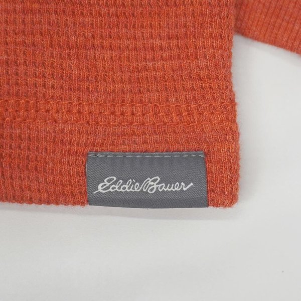 画像3: 00's Eddie Bauer 前V サーマルカットソー "ORANGE" (3)