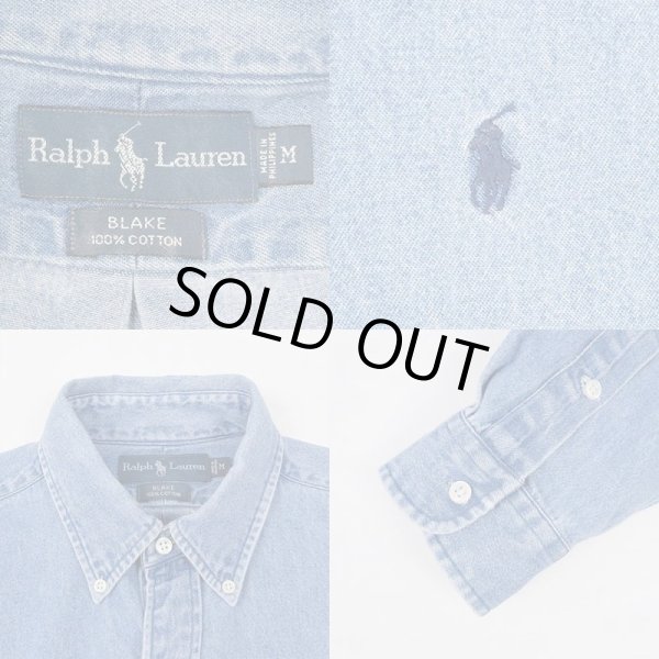 画像3: 90's Polo Ralph Lauren デニムボタンダウンシャツ "BLAKE" (3)