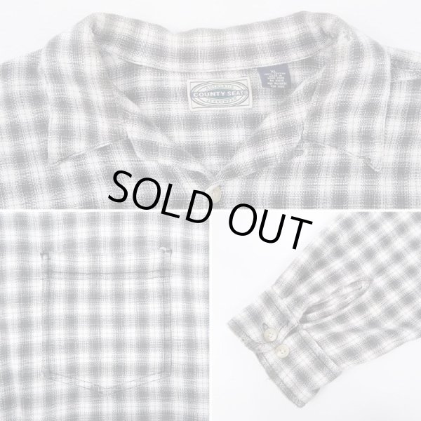 画像4: 90's COUNTY SEAT オンブレチェック柄 オープンカラーシャツ (4)