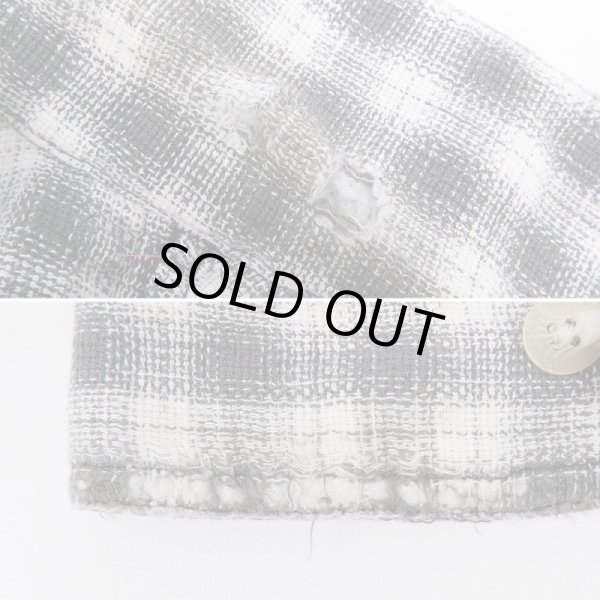 画像5: 90's COUNTY SEAT オンブレチェック柄 オープンカラーシャツ (5)