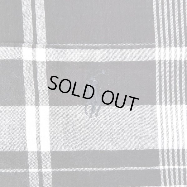 画像4: 90's Polo Ralph Lauren オープンカラーシャツ "CALDWELL / BLACK Plaid" (4)