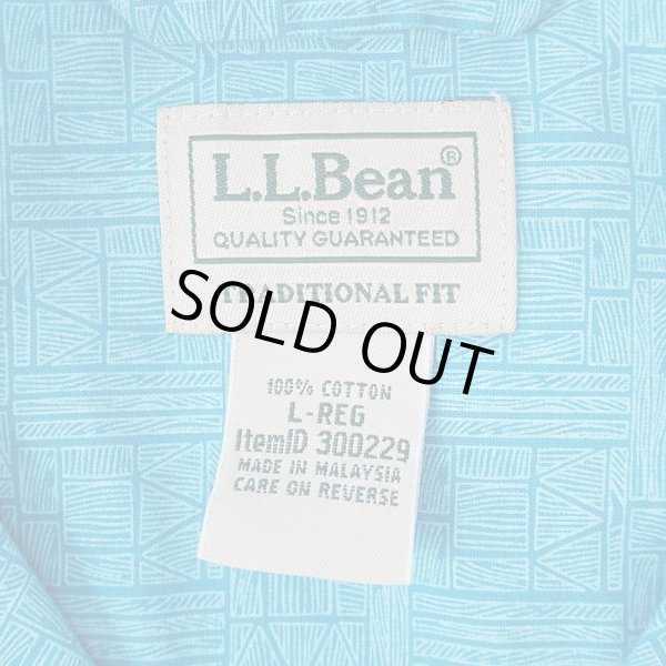 画像2: 00's L.L.Bean S/S 総柄 オープンカラーシャツ (2)