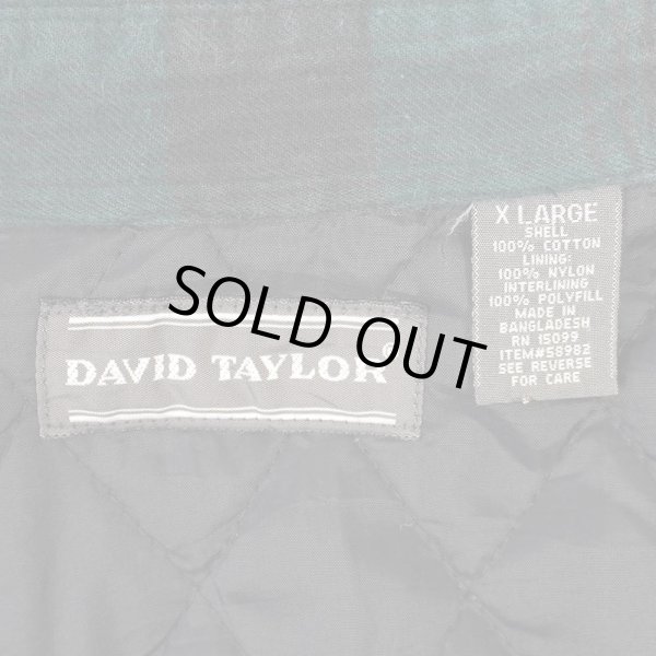 画像2: 90's DAVID TAYLOR キルティングライナー ネルシャツ (2)