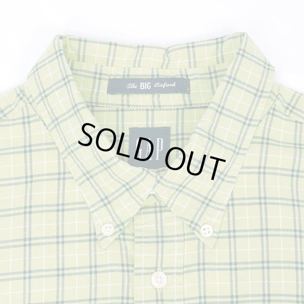 画像3: Early 00's OLD GAP ボタンダウンシャツ "The BIG Oxford / GREEN Plaid" (3)