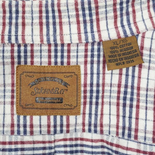 画像2: 90's ST JOHN'S BAY フランネル ボタンダウンシャツ (2)