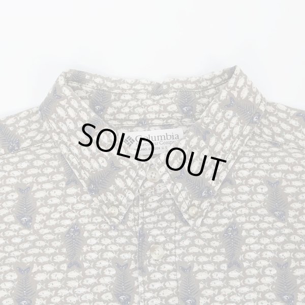 画像3: Late 90's Columbia 総柄 S/S ボタンダウンシャツ (3)