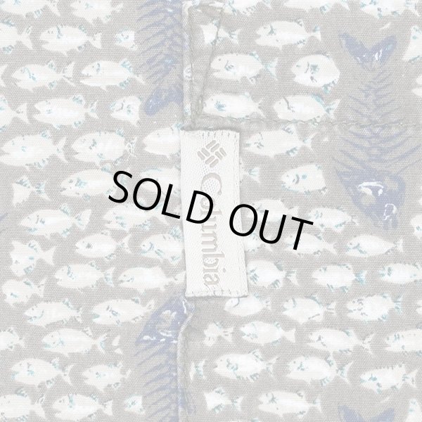 画像4: Late 90's Columbia 総柄 S/S ボタンダウンシャツ (4)