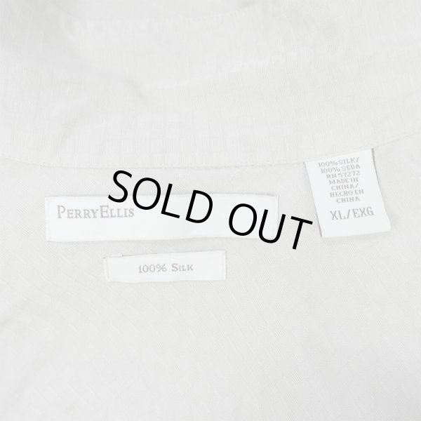 画像2: 90's PERRY ELLIS S/S オープンカラー シルクシャツ (2)