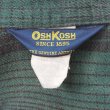 画像2: 90's OSHKOSH ヘビーネルシャツ "Black×Green Ombre Plaid" (2)