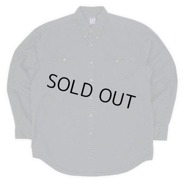 画像1: 90's OLD GAP ボタンダウンシャツ "BLACK" (1)