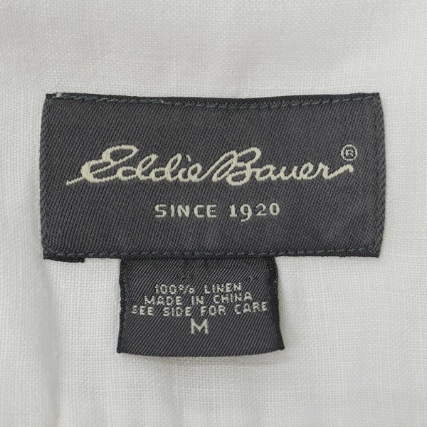 画像2: 00's Eddie Bauer リネン バンドカラーシャツ (2)