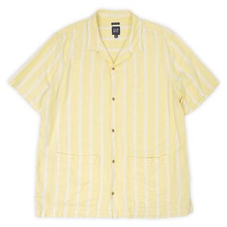 90's PERRY ELLIS L/S 総柄 オープンカラーシャツ 
