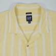画像3: 00's GAP ストライプ柄 S/S オープンカラーシャツ "COTTON×LINEN" (3)
