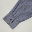 画像4: 90's DOCKERS マルチストライプ柄 レギュラーカラーシャツ "INDIGO" (4)
