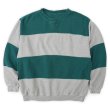 画像1: 90-00's LANDS' END コットンピケ スウェット “GREEN × GRAY” (1)