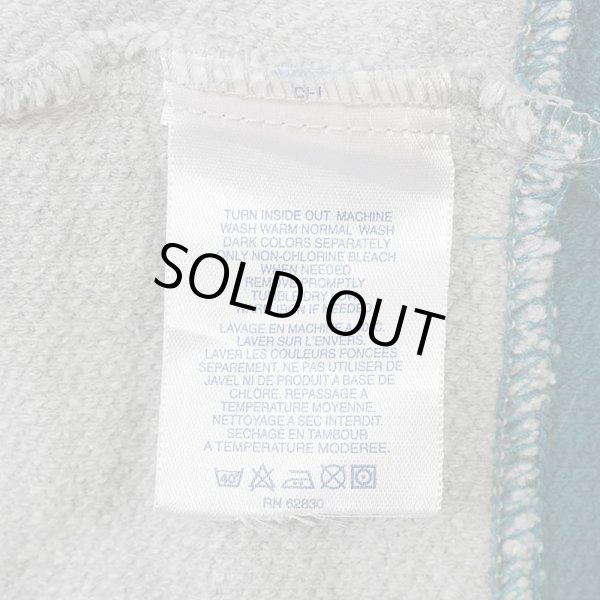 画像2: 90-00's LANDS' END コットンピケ スウェット “GREEN × GRAY” (2)