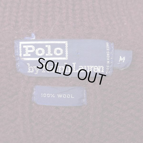 画像2: 90's Polo Ralph Lauren ローゲージ ショールカラーカーディガン (2)