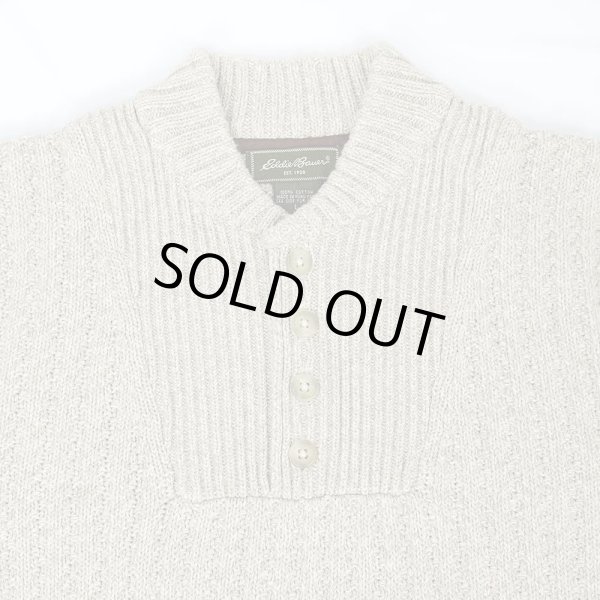 画像3: 00's Eddie Bauer コットン ジープニット “BEIGH MIX” (3)