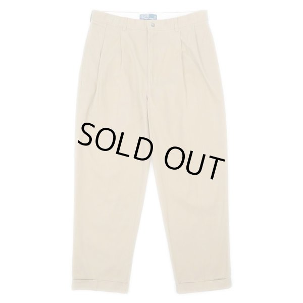 画像1: 90's Polo Ralph Lauren 2タック チノトラウザー "HAMMOND PANT / W36 L30" (1)