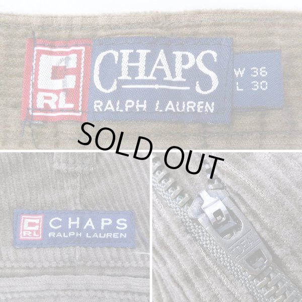 画像3: 90's CHAPS RALPH LAUREN 2タック 太畝コーデュロイトラウザー (3)
