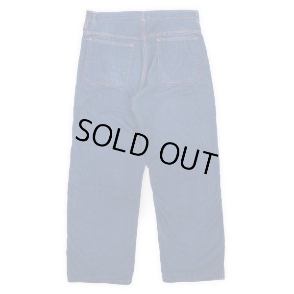 画像2: 60-70's unknown フランネルライナー デニムパンツ "実寸W33 L28" (2)