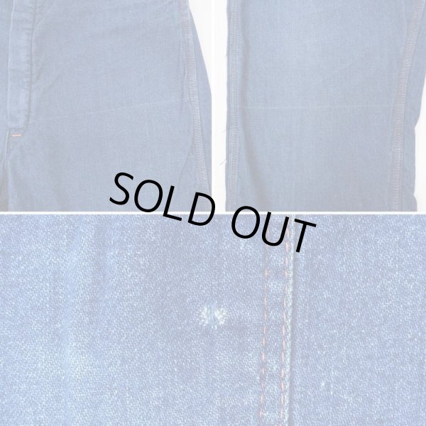 画像4: 60-70's unknown フランネルライナー デニムパンツ "実寸W33 L28" (4)