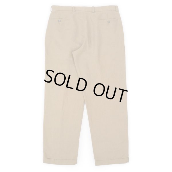 画像2: 90-00's DOCKERS 2タック リネントラウザー "W34 L32" (2)