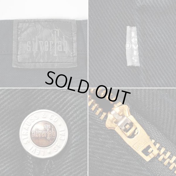 画像4: 90's Levi's silverTab 1タック ブラックデニムパンツ "MADE IN USA / baggy pleated" (4)