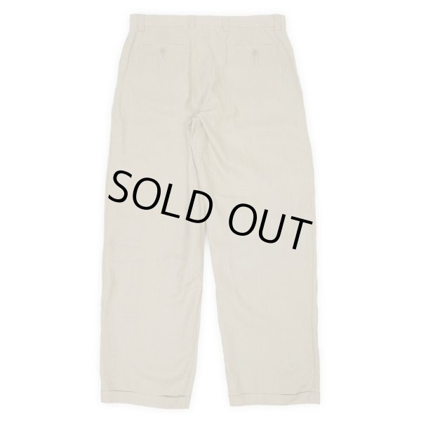 画像2: 00's OLD GAP ノータック リネントラウザー "W34 L30相当" (2)