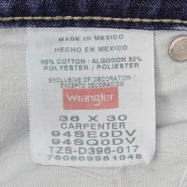画像3: 00's Wrangler デニムペインターパンツ "W36 L30" (3)