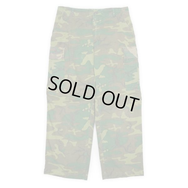 画像1: 60's US.ARMY ミックスリーフカモ柄 ジャングルファティーグパンツ "MEDIUM-SHORT" (1)