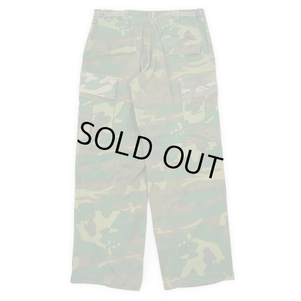 画像2: 60's US.ARMY ミックスリーフカモ柄 ジャングルファティーグパンツ "MEDIUM-SHORT" (2)
