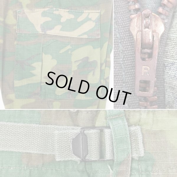 画像4: 60's US.ARMY ミックスリーフカモ柄 ジャングルファティーグパンツ "MEDIUM-SHORT" (4)