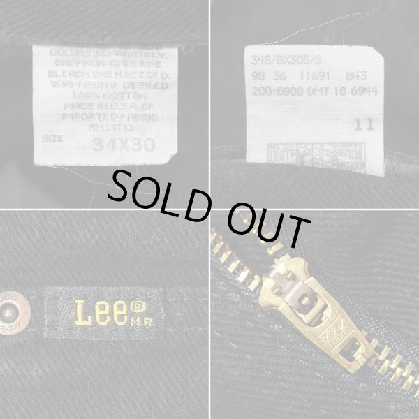 画像4: 90's Lee 200-8906 ブラックデニムパンツ “MADE IN USA / W34 L30” (4)