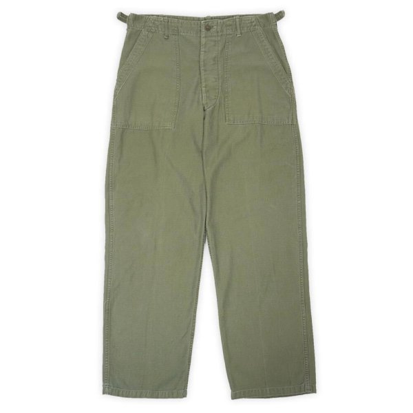 画像1: Early 60's US.ARMY コットンサテン ベイカーパンツ "初期型 / W32 L31相当" (1)