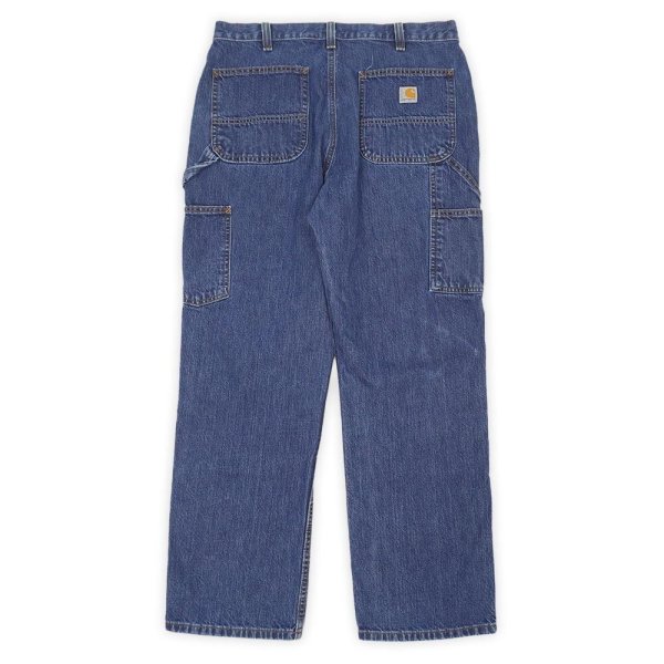 画像2: 00's Carhartt ダブルニー デニムペインターパンツ "W34 L30" (2)