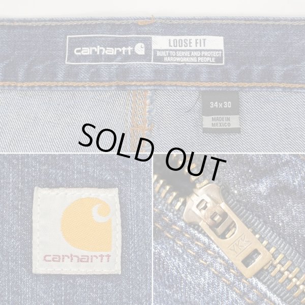 画像4: 00's Carhartt ダブルニー デニムペインターパンツ "W34 L30" (4)