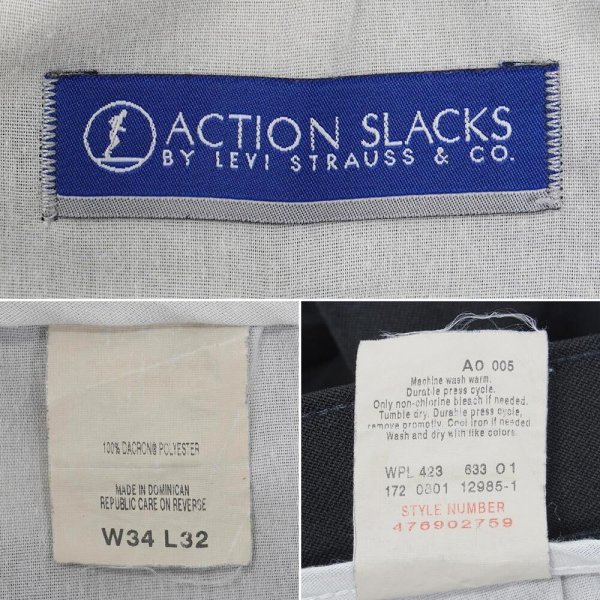 画像3: Early 00's Levi's アクションスラックス "W34 L32 / BLACK" (3)