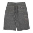 画像2: 00's Dickies 先染めブラックデニム ペインターショーツ "W32" (2)