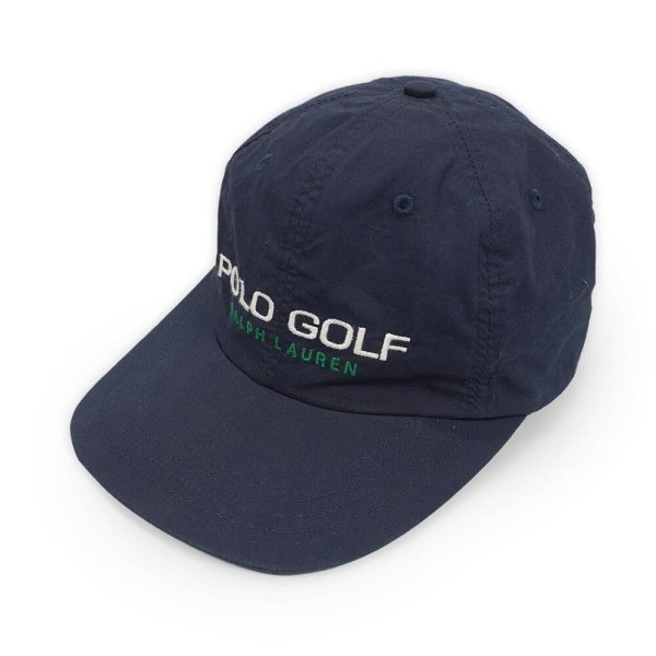 画像1: 90's Polo Ralph Lauren 6パネルキャップ  “POLO GOLF / NAVY” (1)