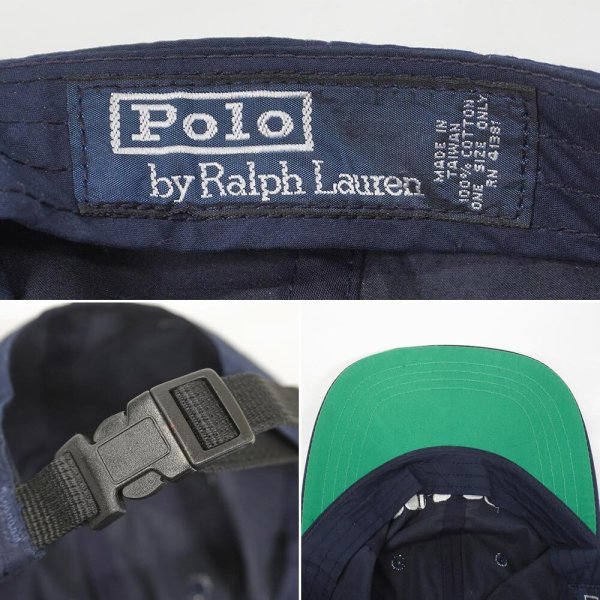 画像4: 90's Polo Ralph Lauren 6パネルキャップ  “POLO GOLF / NAVY” (4)