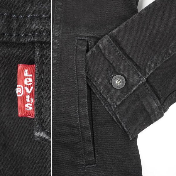 画像4: 00's Levi's ブラックデニムジャケット (4)