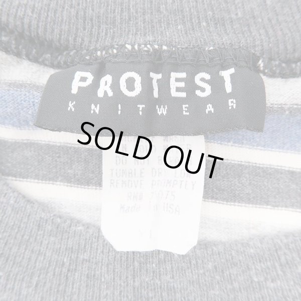 画像2: 90's PROTEST KNIT WEAR マルチボーダーTシャツ "MADE IN USA" (2)