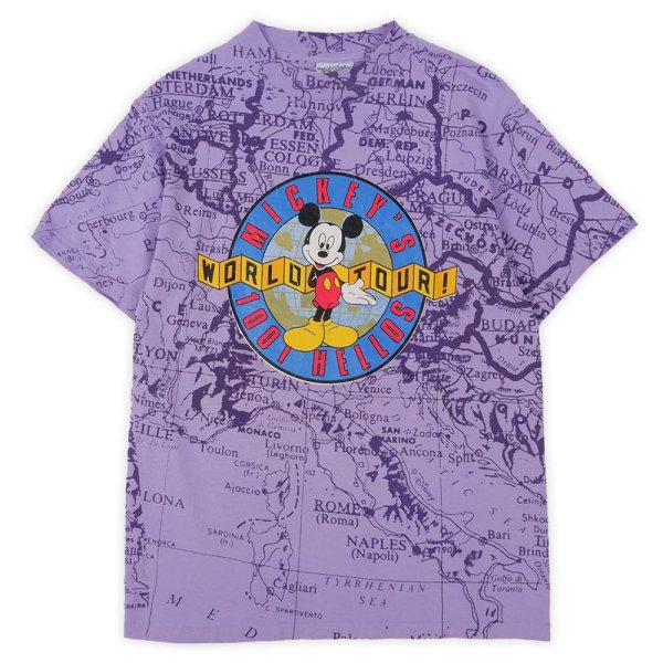 画像1: 90's Mickey Mouse 総柄プリントTシャツ "MADE IN USA" (1)