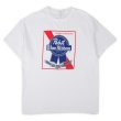 画像1: 00's Pabst Blue Ribbon BEER ロゴプリントTシャツ (1)