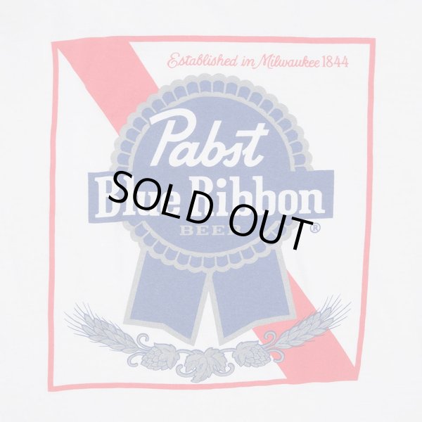 画像2: 00's Pabst Blue Ribbon BEER ロゴプリントTシャツ (2)