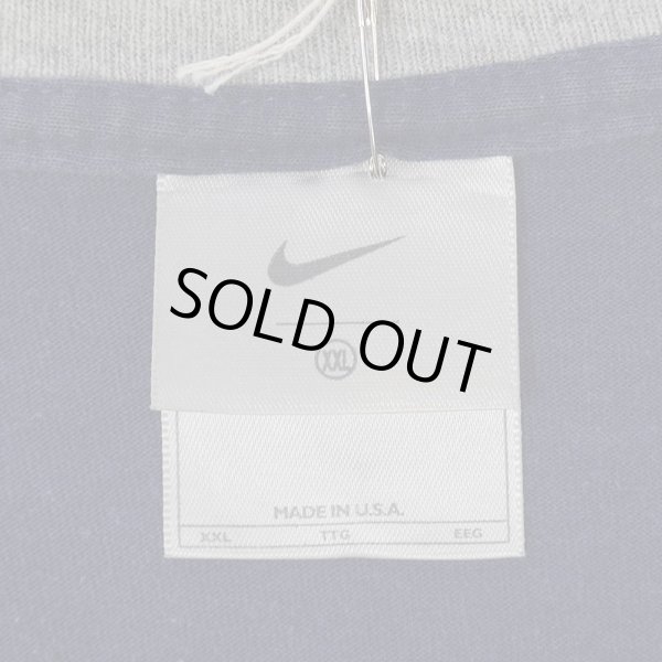 画像2: 90-00's NIKE ロゴ刺繍 トリムTシャツ "MADE IN USA" (2)